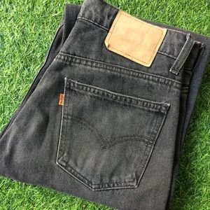 W30 L27 Vintage Distressed Levis Faded Black Jeans